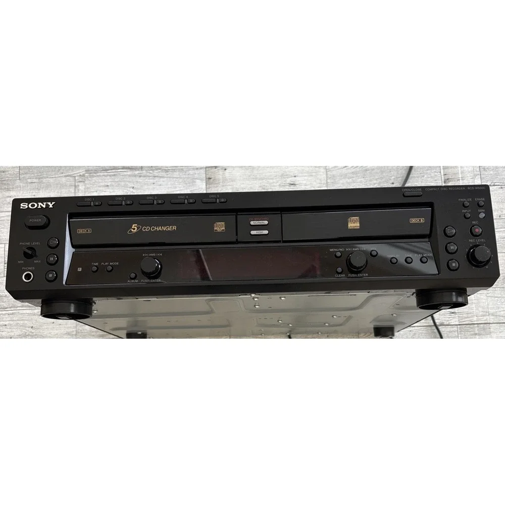 Sony RCD-W500C 5-Disc CD Changer‎ Recorder For Parts - Not Working